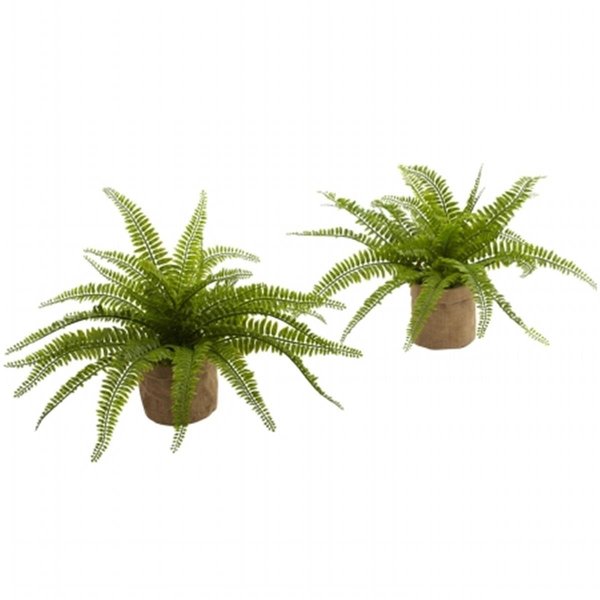 Dare2Decor Boston Fern With Burlap Planter, 2PK DA420814